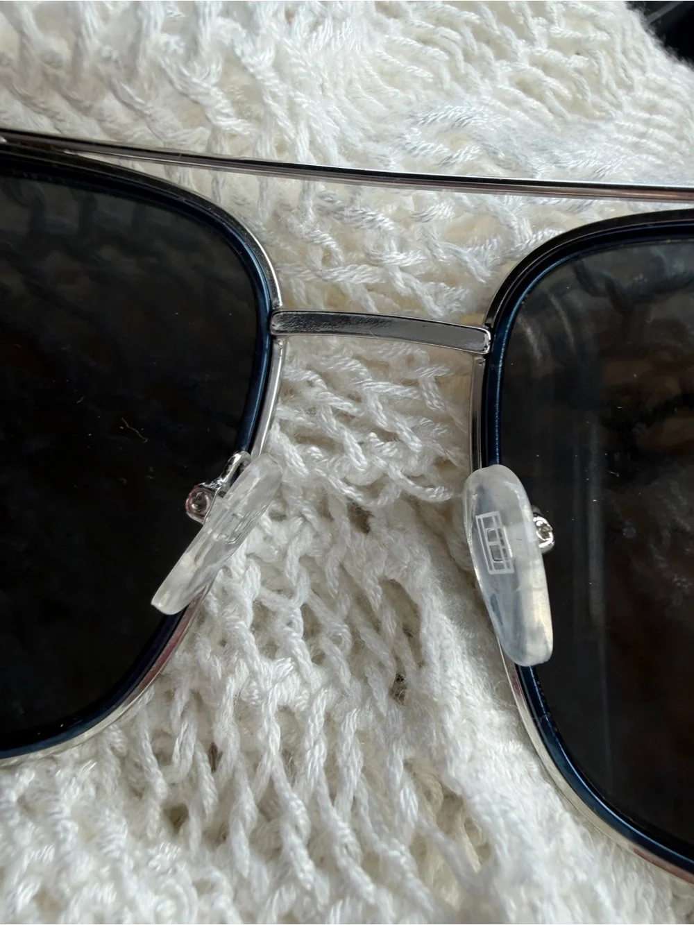 Tommy Hilfiger Men’s Silver Frame Sunglasses with Dark Gray Lenses